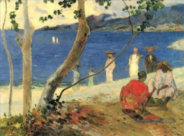 Porte fruits dans lanse Turin ou Seaside II Paul Gauguin paysage Peinture à l'huile